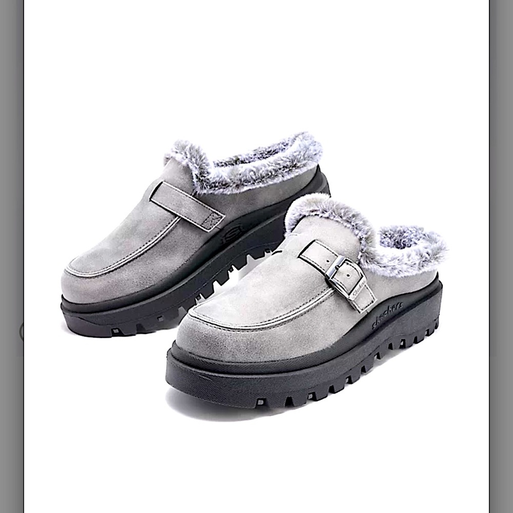 Skechers Shindigs Faux-Fur Clogs Forever Retro